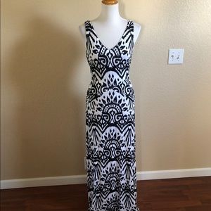 INC International Concepts Black White Maxi Dress